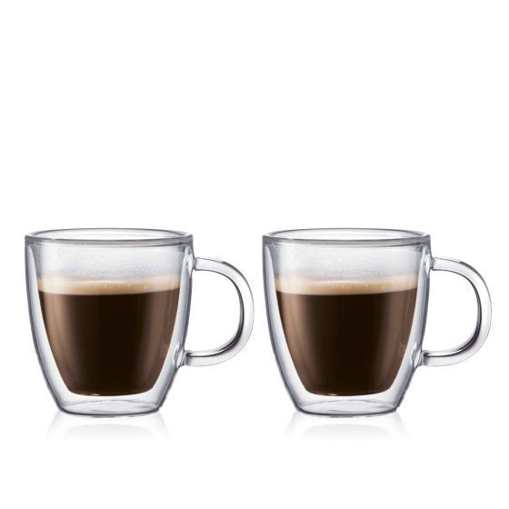 0.15 l 5 oz BODUM Bistro Espresso Mug Double Wall 2 pcs