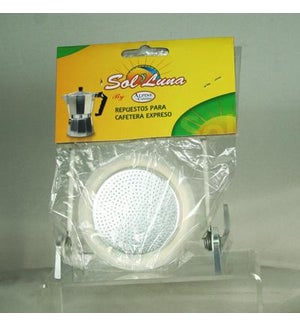 Gasket + Filter for Espresso Maker Aluminum 6 cup            643700144119