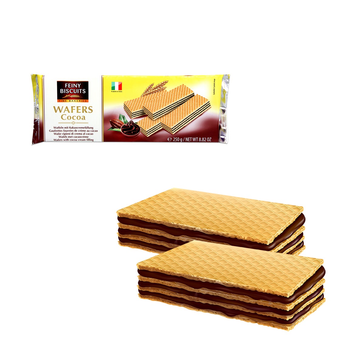Feiny Biscuits Wafers with Cocoa Cream Filling 8.8oz 250g    900285906379