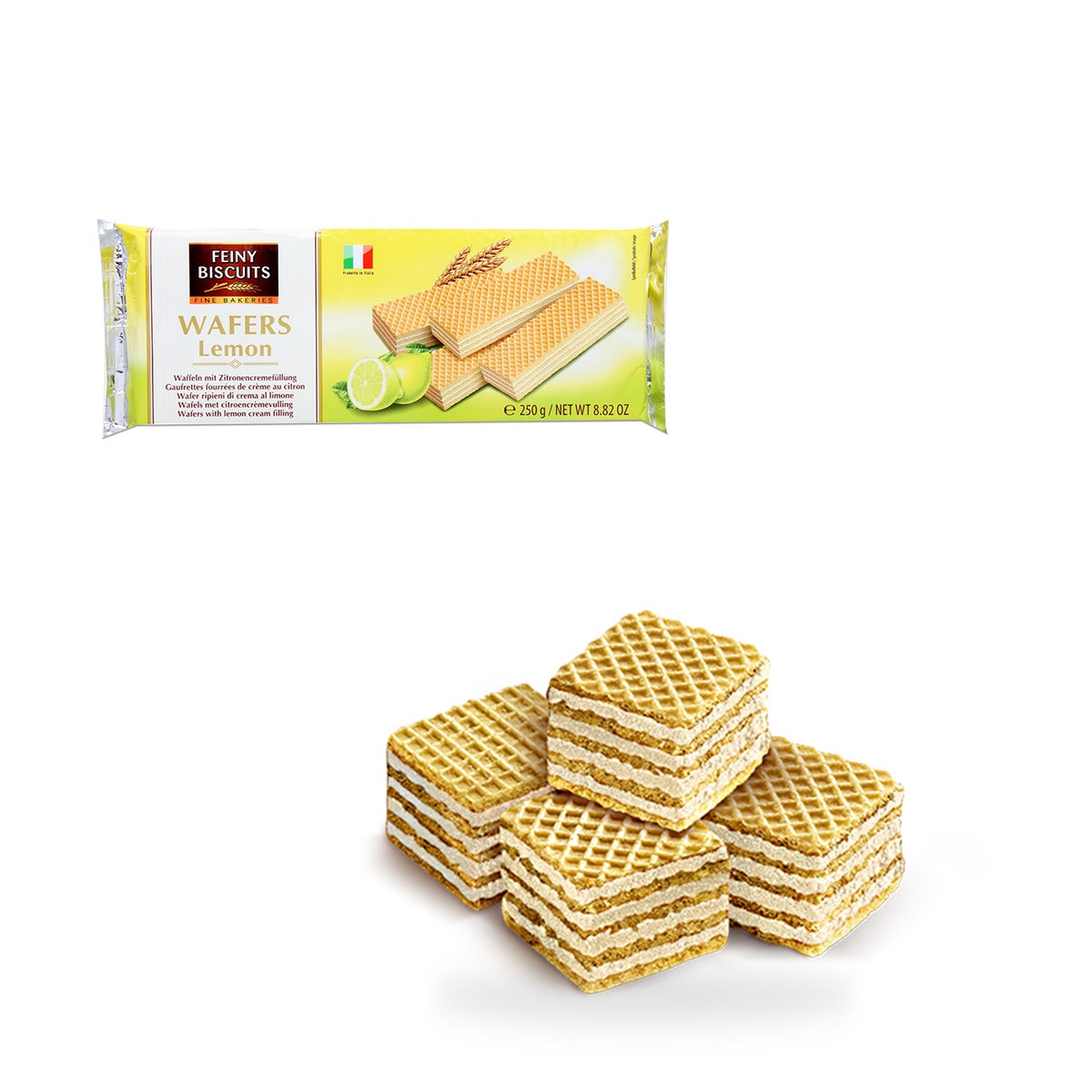 Feiny Biscuits Wafers with Lemon Cream Filling 8.8oz 250g    900285906385