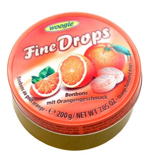 Woogie Fine Drops Orange Candies 7oz 200g                    900285909053