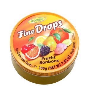 Woogie Fine Drops Fruit Mix Candies 7oz 200g                 900285906259