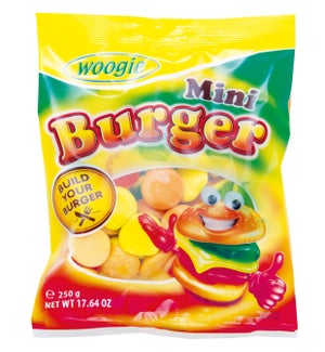 Woogie Mini Burger Shaped Candies 8.8oz 250g                 900285910449