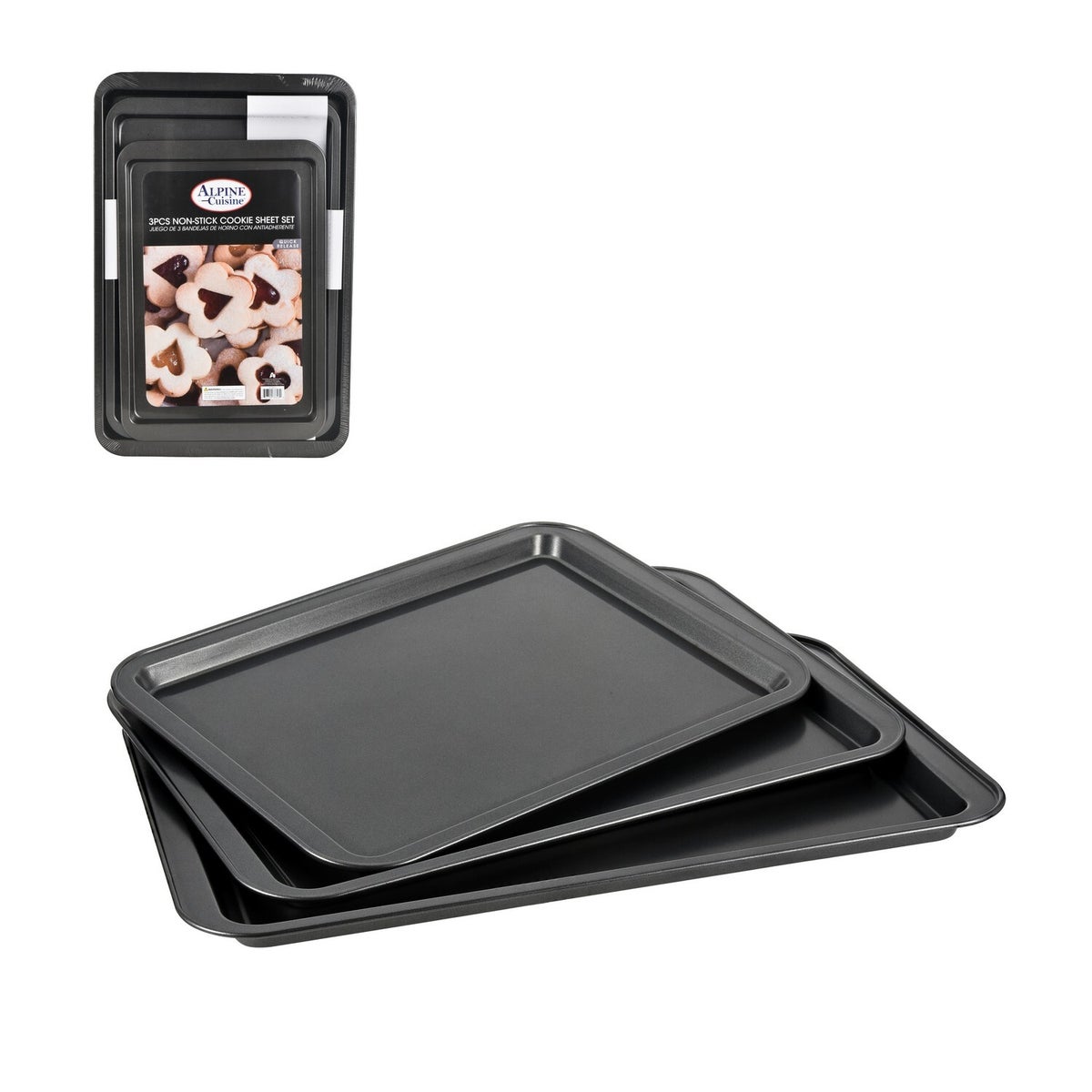 Alpine Cuisine Non-Stick Carbon Steel Cookie Sheet