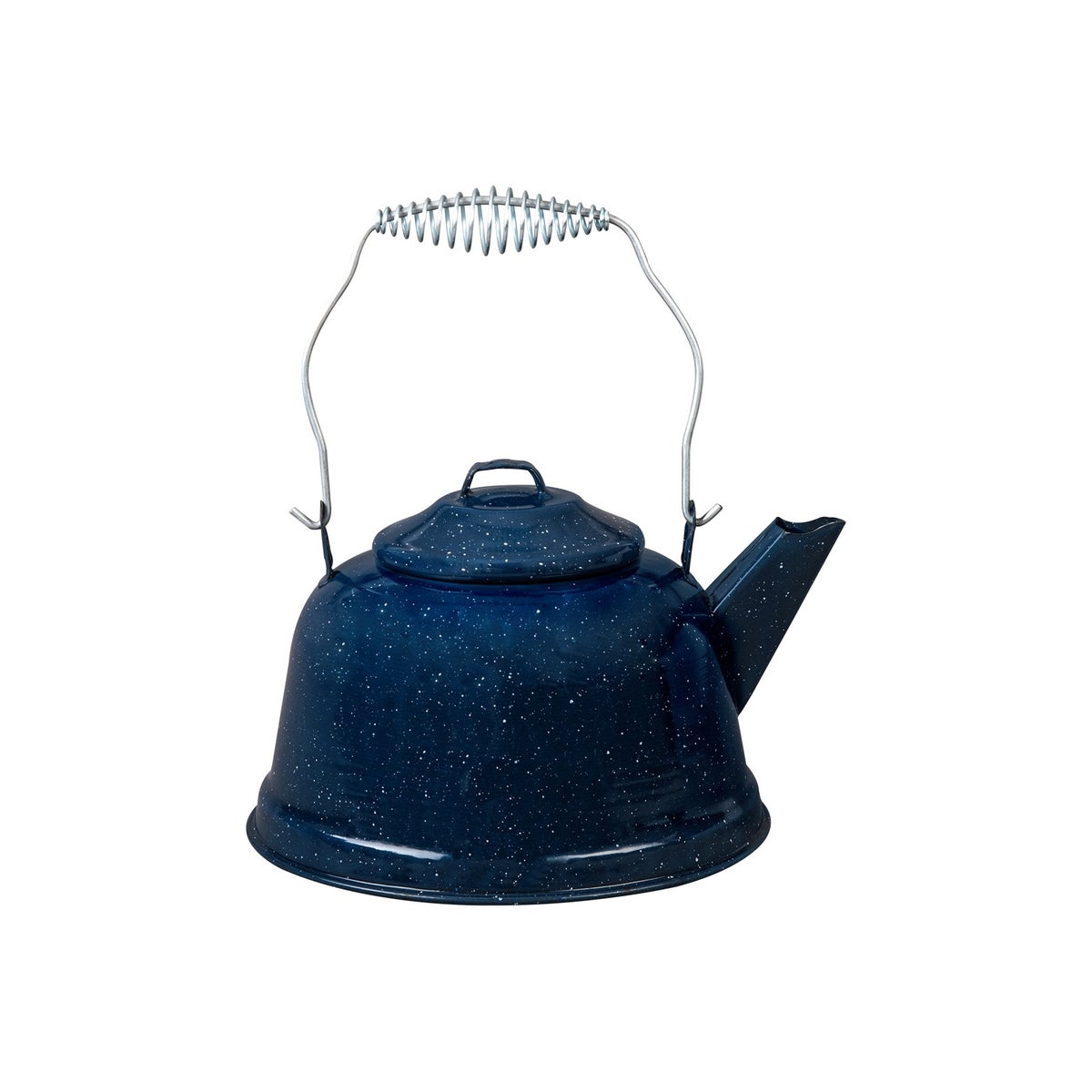 AC Enamel Steel Dark Blue Speckle Teapot 2.75qrt 643700416209 tea kettles Aramco Imports Inc