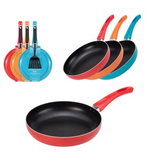 Fry Pan Aluminum 9.5in Nonstick Coating, with Nylon Turner,  643700156860