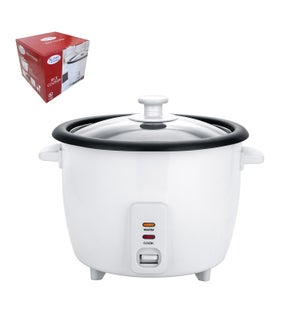 Rice cooker 1.5L, 8 cups with glass lid, white, 120V, 60Hz,  643700237101