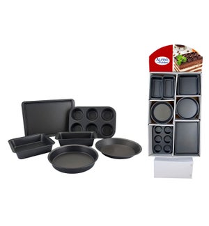 Cake Mold 60pc Set Carbon Steel Nonstick coating, Gray in PD 643700254818