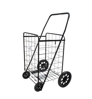 Unassembled Shopping Cart 24x21x41in, 4 Wheels Black         643700145895