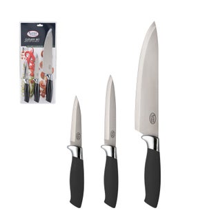 Cutlery set 3pc, with Black Handle                           643700213723