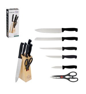Cutlery set 7pc, with Black Handle                           643700217332