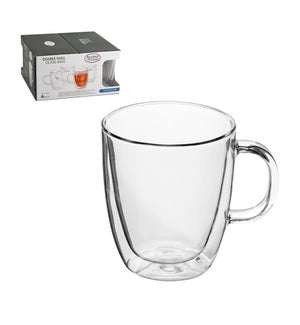 Double Wall mug 4pc set borosilicate, heat resistant Glass 1 643700224422