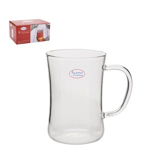 Glass Mug 6pc Set Borosilicate, Heat Resistant 10.5oz        643700319074