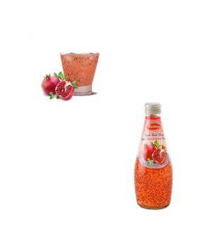 Bettino Pomegranate Basil Seed Drink 9.8floz 290ml           643700226846