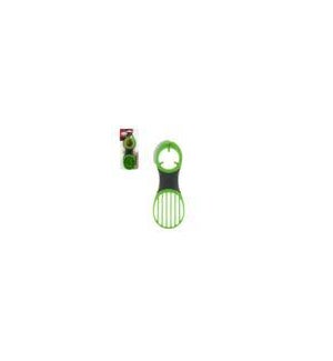 Avocado Slicer PP 6.5in with Stainless steel blade, Green co 643700228994