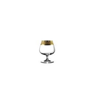 Brandy Glass 6pc 13.80 OZ  Set Gold Carat Pattern            64370028442
