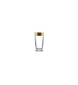 Cocktail Glass 6pc 10.30 OZ Set Gold Carat Pattern           64370028443