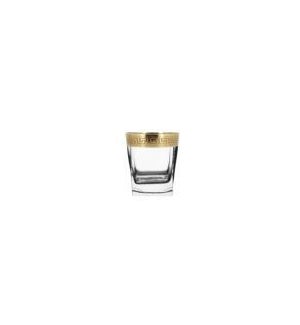 Whiskey Glass 6pc 6.9 oz  Set Gold Baroque Pattern           64370028454