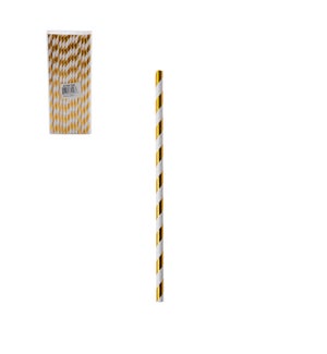 Paper Straw 25pc Set 8in Color Asstd.                        643700301987