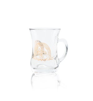 Glass Mug 2Pc Athena Gold 7.60oz                             643700328694
