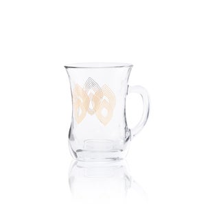 Glass Mug 2Pc Mirage Gold 7.60oz                             643700328700