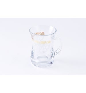 Glass Mug 2Pc Twist Gold Green 7.60oz                        643700328748