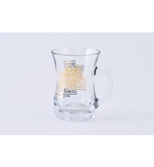 Glass Mug 2Pc Farah Gold 7.60oz                              643700328755