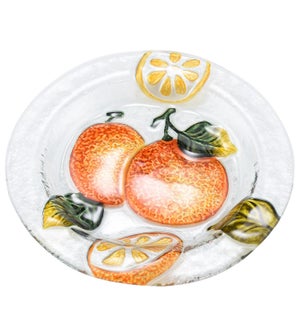 Round Pear Glass Plate 8in                                   643700350428
