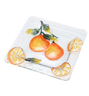 Square Pear Glass Plate 10in                                 643700350435