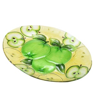 Oval Apple Glass Plate 16in                                  643700350534