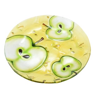 Round Apple Glass Plate 10in                                 643700350558