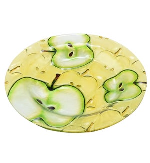 Round Apple Glass Plate 12in                                 643700350565