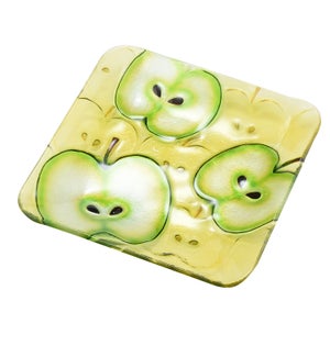 Square Apple Glass Plate 8in                                 643700350572