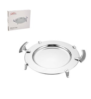 Round Serving Tray SS 16.5x14in Silver Color                 643700351043