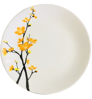 Melamine Urmi Small Plate 7.5in Yellow Orchid Flower         643700351920