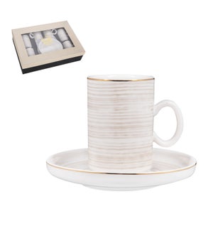 "Coffee Cup and Saucer 6 by 6,3.5 oz Porcelain"              643700356437
