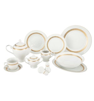 Super White Porcelain 49pc Dinner Set                        643700371324