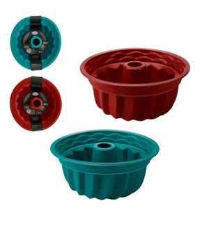 Silicone Bundt Cake Mould 9in Asst Colors                    643700375261