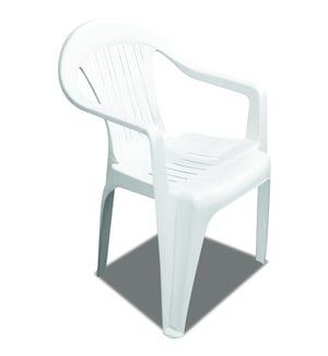 Alpine Cuisine Plastic Chair white 21.26x23.62x30.51in       643700386410