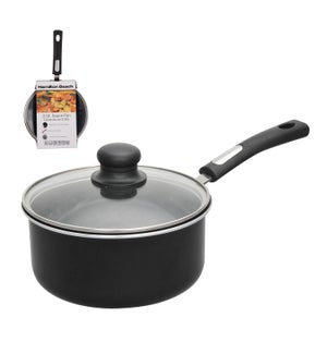 HB 3QT Aluminum covered sauce pan, 3.0mm, black, Nonstick in 643700285102