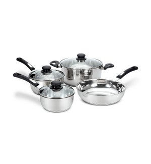 HB Stainless Steel Cookware 7pc Set Bakelite Handle Inductio 643700358493