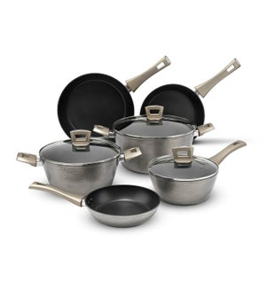 HB Forged Alu. Cookware 9pcs Set Black Nonstick Coating and  643700374660