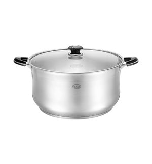 Stock Pot SS 26Qt with Glass Lid                             643700286932