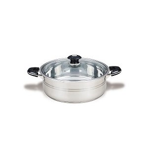 10 QT Stainless Steel Casserole Pot with glass lid