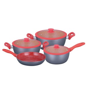7pc Forged Aluminum Set with Excilon ceramic coating RED     784204717161