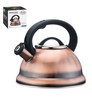 Tea Kettle 2.8Li Whistling Copper Plated Bakelite Handle     643700136558