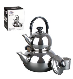 Tea Kettle Double SS 0.8, 3L with strainer                   643700042743
