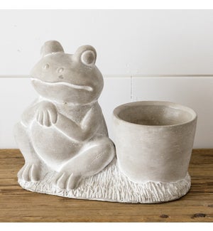 Cement Frog Planter