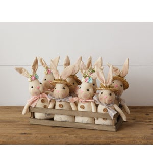 Crate Of 8 Bunnies Spring Expressions