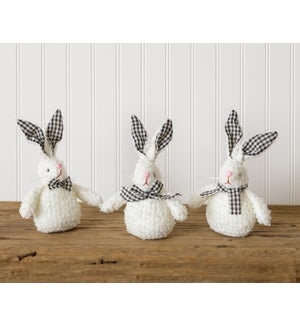 Black and White Check Bunnies